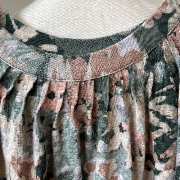 Anthropologie Maeve muted floral puff sleeve top blouse size M casual office - Picture 12 of 16